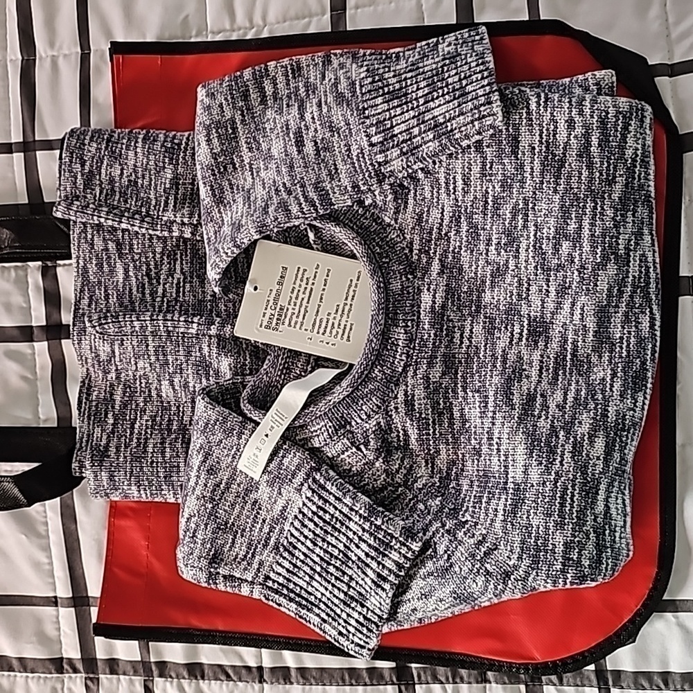 * NWT LULULEMON XS Boxy Cotton-Blend Sweater WINTER Night Sea